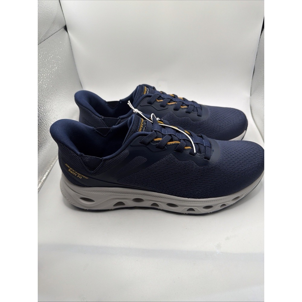 Skechers Hands Free Swift Fit Glide Step Mens 10.5 Navy Athletic Shoes. New - Picture 6 of 9